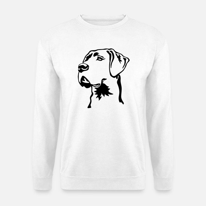 Great Dane head - Unisex Sweatshirt - white