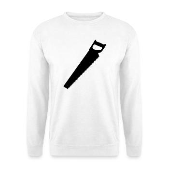 Saw for carpenter or woodworker logo - Unisex Sweatshirt - white - Front