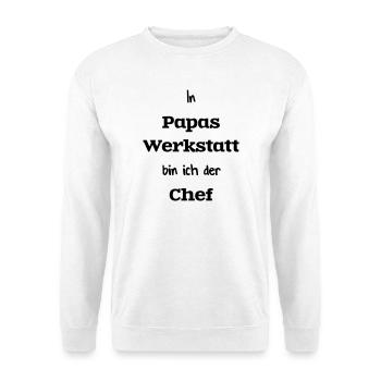 Papa Sohn Heimwerken Werkstatt Handwerk - Unisex Pullover - Weiß - Vorne