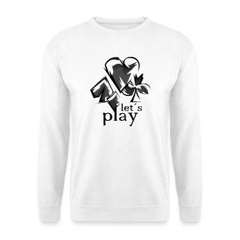 Icône de casino de cartes à jouer Icône de cartes à jouer - Sweat-shirt Unisexe - blanc - Devant
