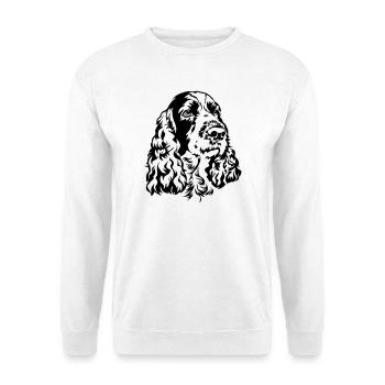 Englischer Springer Spaniel Kopf - Unisex Pullover - Weiß - Vorne