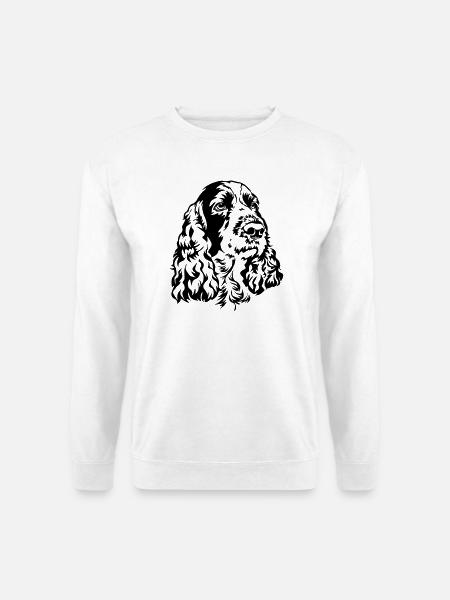 English Springer Spaniel Head - Unisex Sweatshirt - white