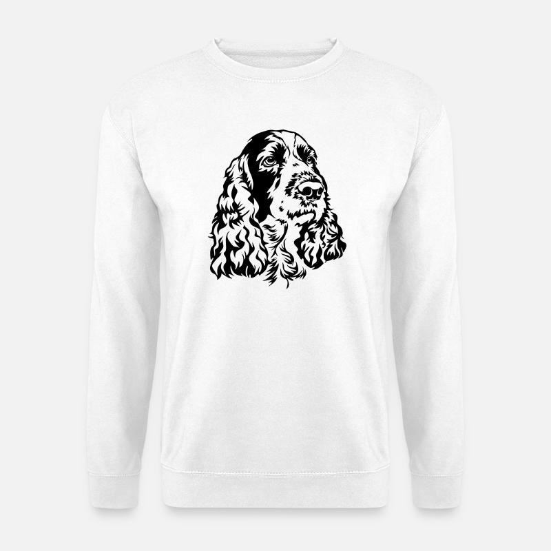 English Springer Spaniel Head - Unisex Sweatshirt - white