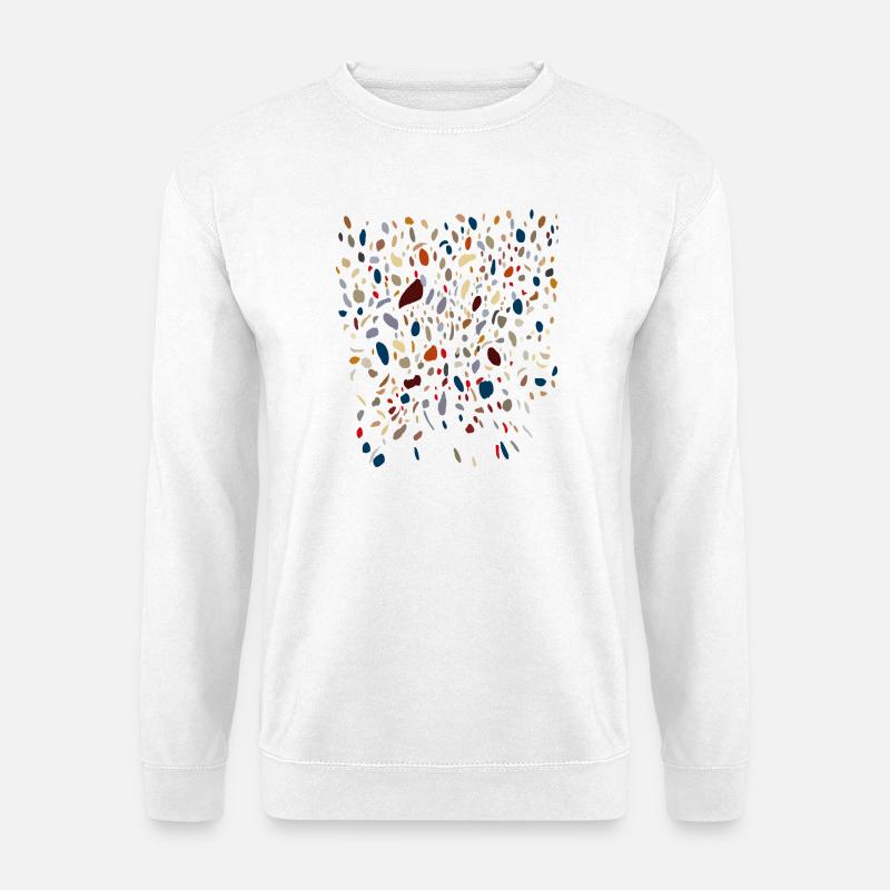 Punkte Muster - Mosaik Organisch - Unisex Pullover - Weiß