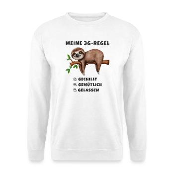 Meine 3G Regel im Büro - Unisex Pullover - Weiß - Vorne
