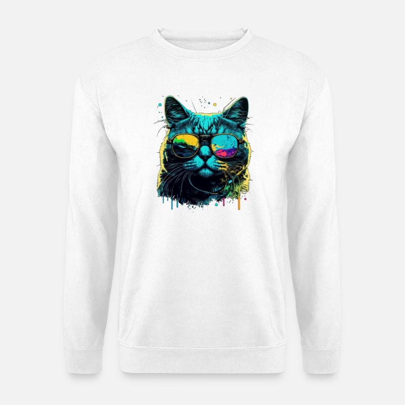 Cool cat - Unisex Sweatshirt - white
