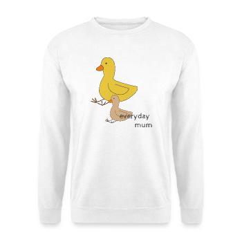 Maman canard - Sweat-shirt Unisexe - blanc - Devant