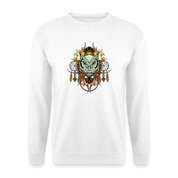 Hibou élégant avec capteur de rêves - Sweat-shirt Unisexe - blanc - Devant