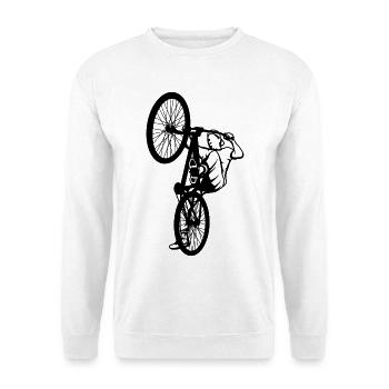 BMX Fahrer Skizze - Unisex Pullover - Weiß - Vorne