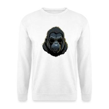 Gorilla with sunglasses - Unisex Sweatshirt - white - Front
