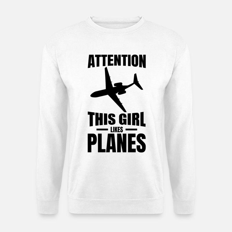 Flugzeugbeobachterin - Unisex Pullover - Weiß
