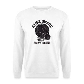 Keine Gnade für das Schweinchen Bouler Outfit - Unisex Pullover - Weiß - Vorne