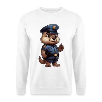 Murmeltier Polizistin - Unisex Pullover - Weiß - Vorne