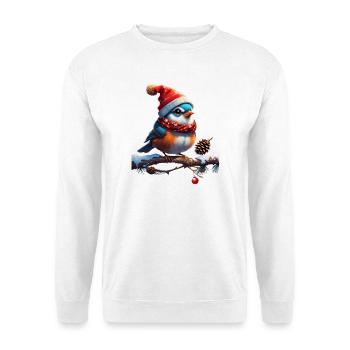 Oiseau de Noël doux, petit et sympathique - Sweat-shirt Unisexe - blanc - Devant