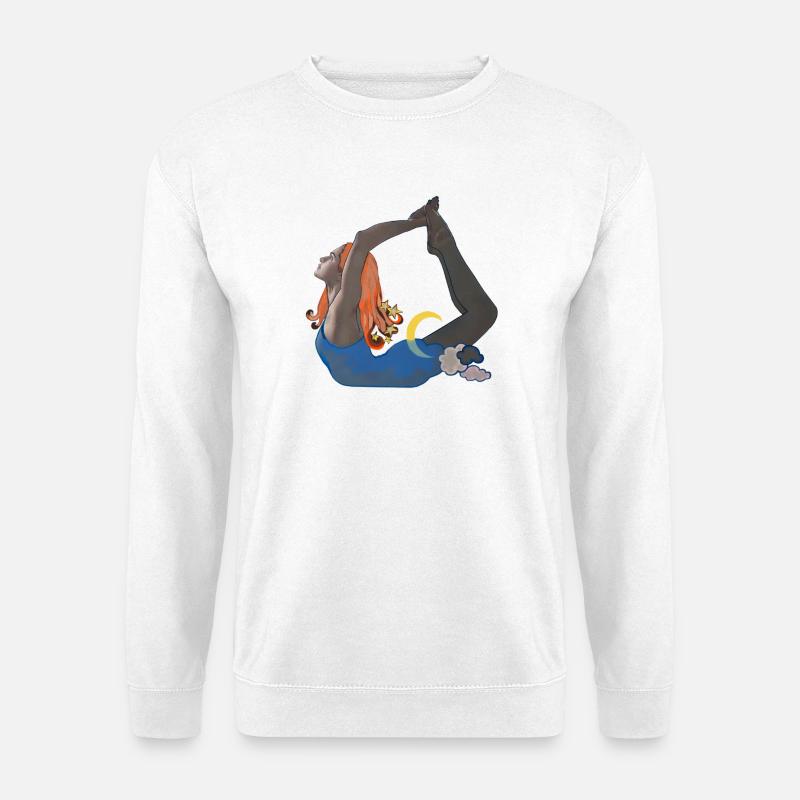 Himmlische Flexibilität Nachtakrobatik - Unisex Pullover - Weiß