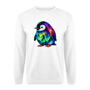 Aurora Borealis Pinguin - Unisex Pullover - Weiß - Vorne