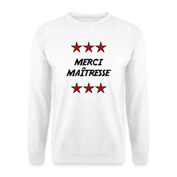 THANK YOU. MISTRESS. MASTER. THANK YOU MISTRESS - Unisex Sweatshirt - white - Front