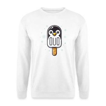 niedliches Pinguin-Eis-Motiv für den Sommer - Unisex Pullover - Weiß - Vorne
