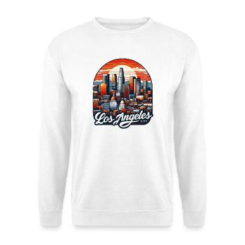 Los Angeles Dreamscape: Lebendige Stadtatmosphäre Kunst - Unisex Pullover - Weiß - Vorne