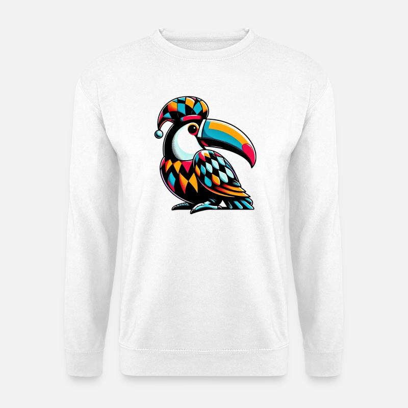 Harlekin Tukan - Unisex Pullover - Weiß