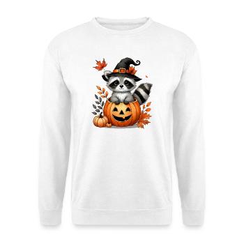 Raton laveur d’Halloween à la citrouille : Doux plaisir effrayant - Sweat-shirt Unisexe - blanc - Devant