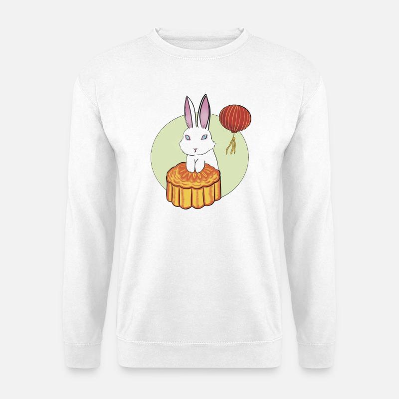 Mondkuchen Hase - Unisex Pullover - Weiß