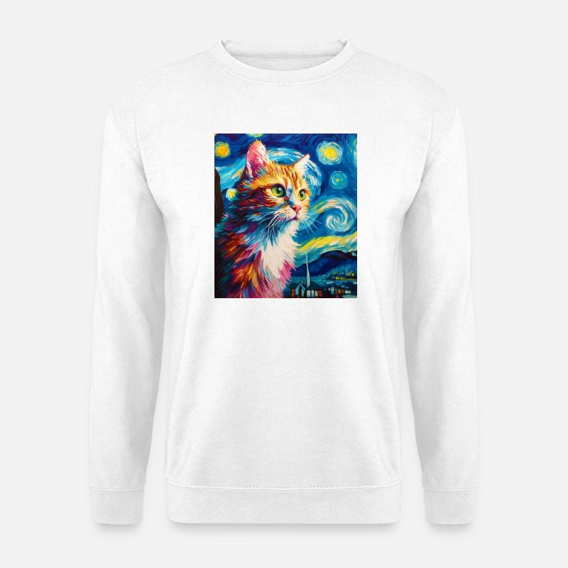Katze - Unisex Pullover - Weiß