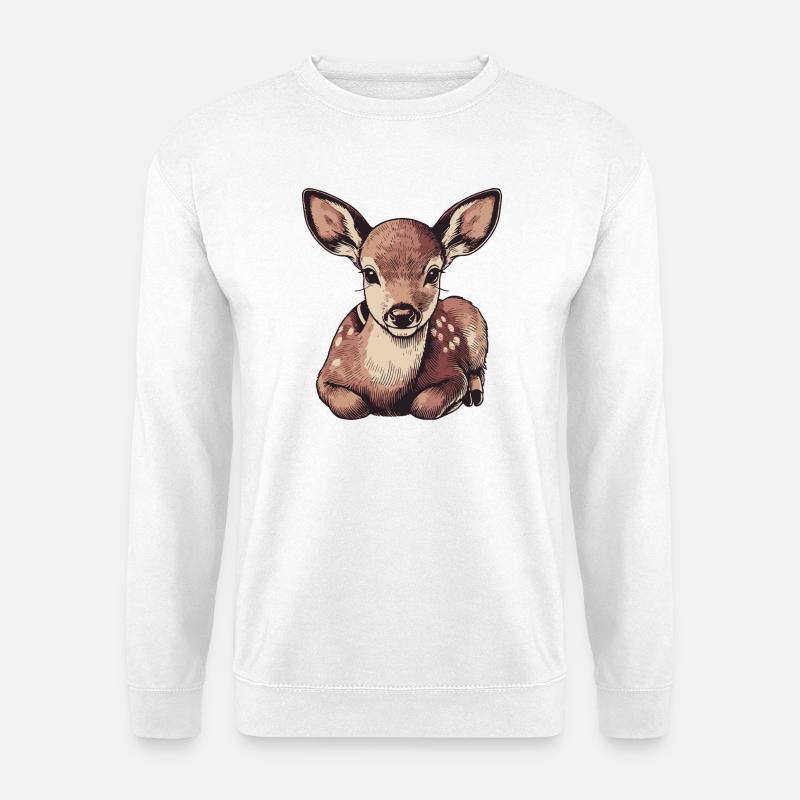 Chevreuil - Sweat-shirt Unisexe - blanc