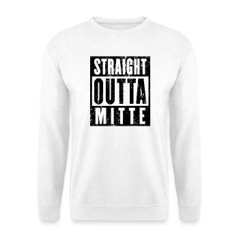 Mitte, Ruhrgebiet, Ruhrpott, Stadtteil Mitte - Unisex Pullover - Weiß - Vorne