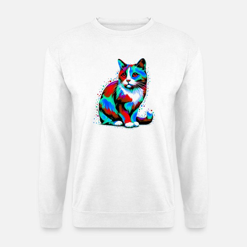 Katze - Unisex Pullover - Weiß