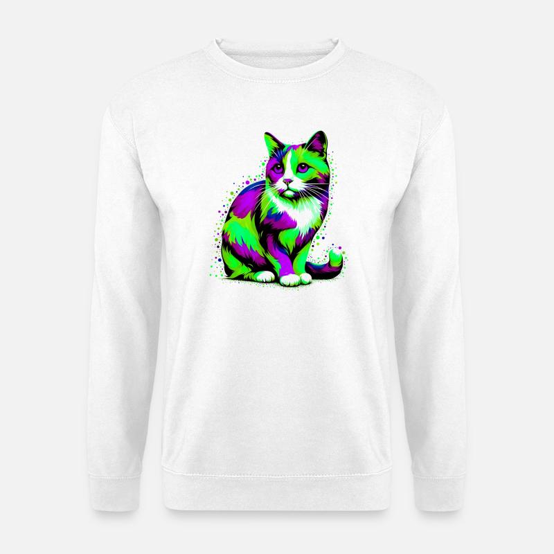 Katze - Unisex Pullover - Weiß