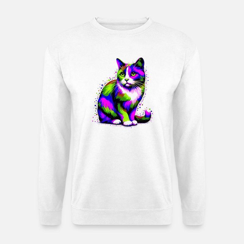 Katze - Unisex Pullover - Weiß