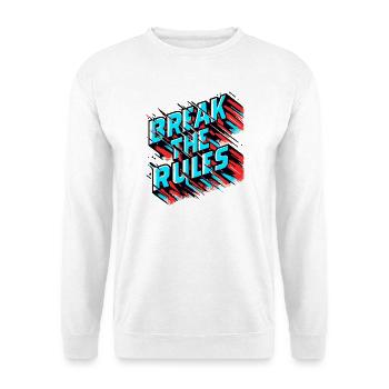 Brisez les règles - Effet glitch - Sweat-shirt Unisexe - blanc - Devant