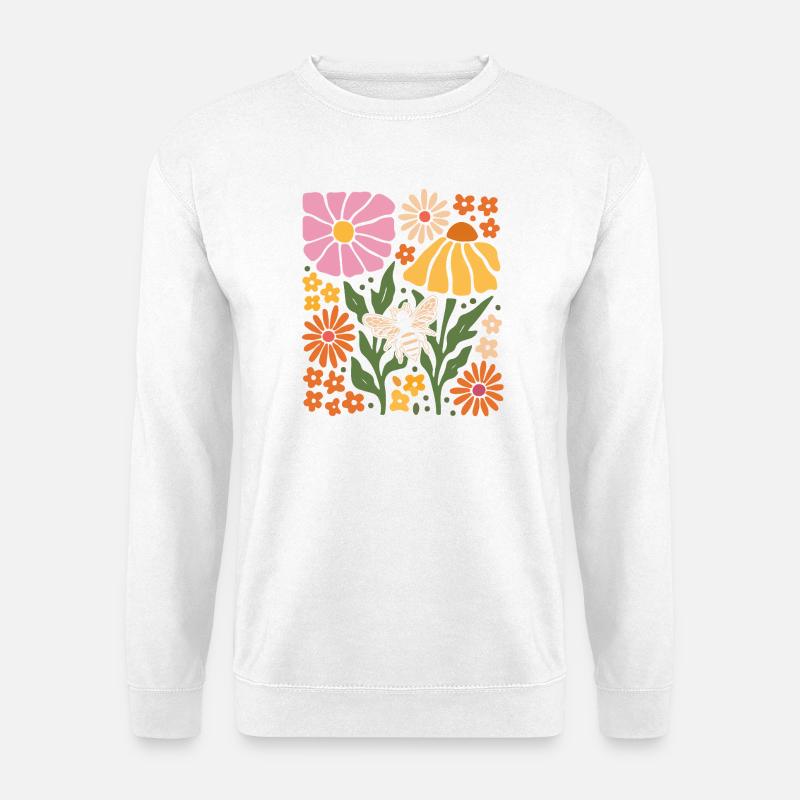 Sweet Blossom Bee - Unisex Pullover - Weiß