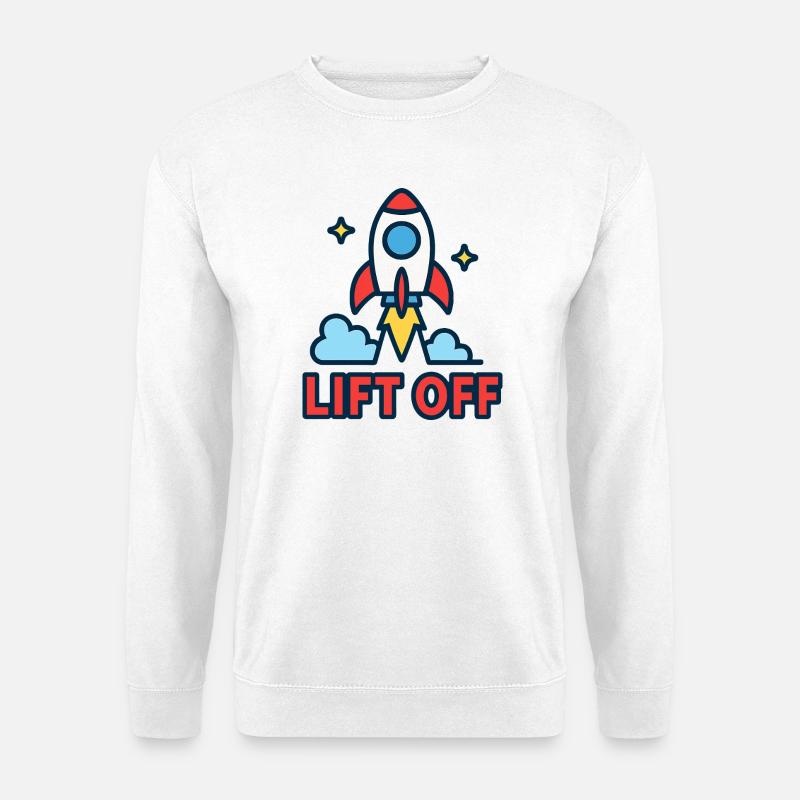 Galactic Ascension - Rocket Design - Unisex Sweatshirt - white