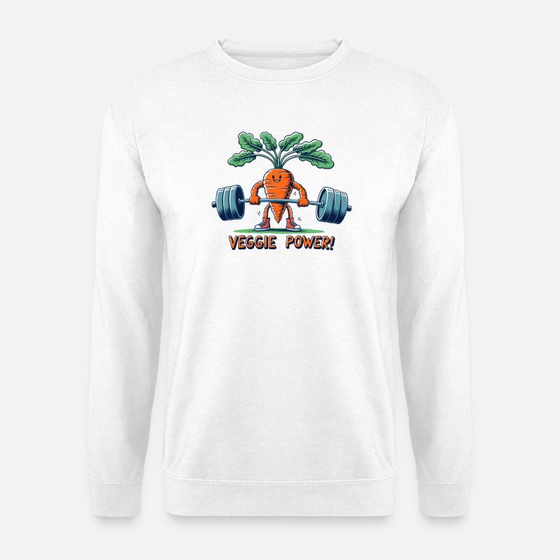 Veggie Power Karotten-Lift - Unisex Pullover - Weiß
