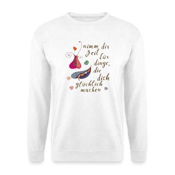 take your time - Unisex Sweatshirt - white - Front