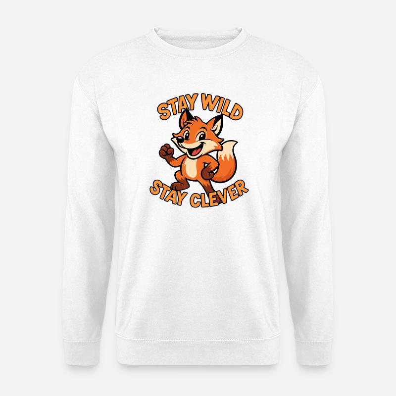 Verspieltes Tiermotiv mit Spruch - Unisex Pullover - Weiß