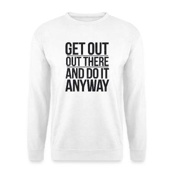 Citation motivante pour une aventure en plein air - Sweat-shirt Unisexe - blanc - Devant