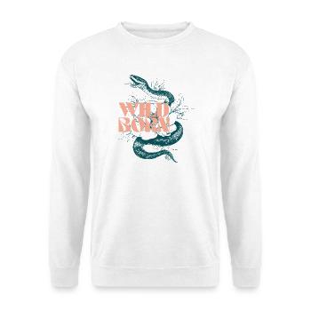 Wild geborene Schlange Illustration - Unisex Pullover - Weiß - Vorne