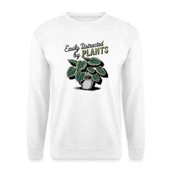 Botanical Plant Pot Illustration - Unisex Sweatshirt - white - Front