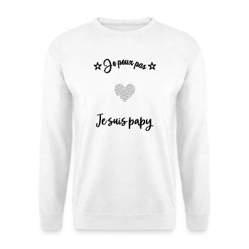 PAPY. PAPA. FÊTE DES PÈRES. BONNE FÊTE PAPA - Sweat-shirt Unisexe - blanc - Devant