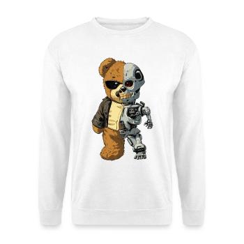 Ours Robot Cyborg - Sweat-shirt Unisexe - blanc - Devant