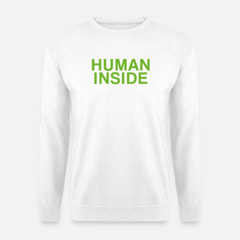 HUMAN INSIDE Text Design - Unisex Sweatshirt - white