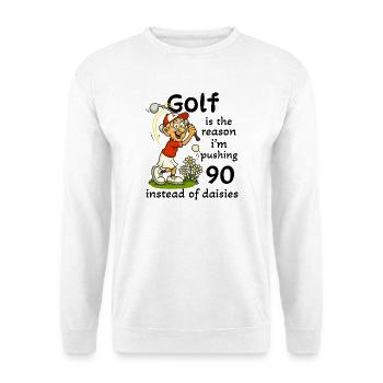 Golf - Pushing 90 - Woman - Unisex Sweatshirt - white - Front