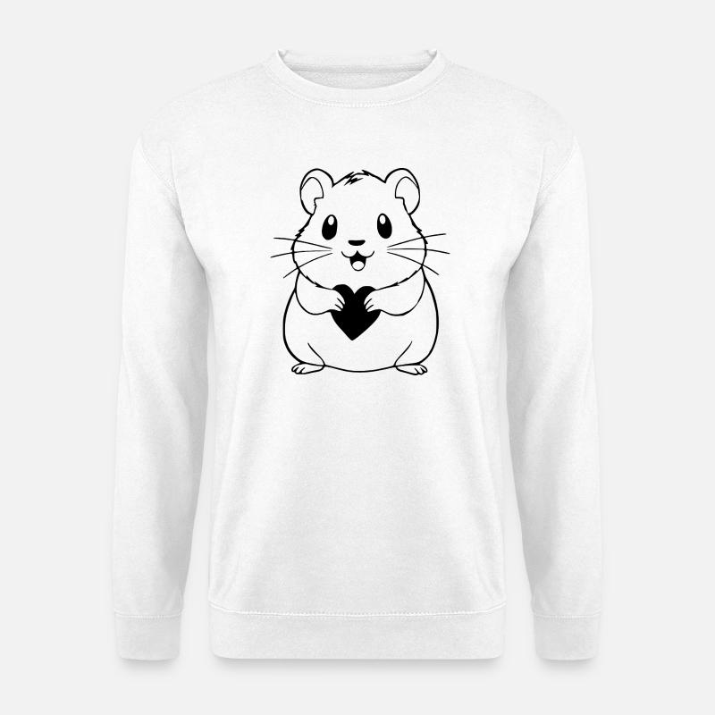 Hamster T-shirt Geschenk - Unisex Pullover - Weiß