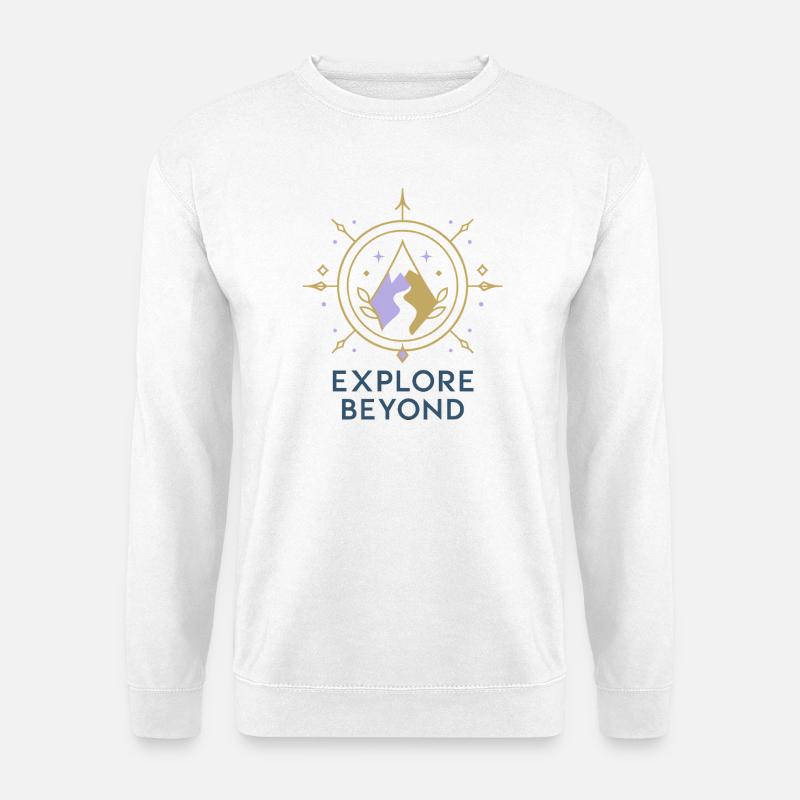 Explore Beyond Kompass - Unisex Pullover - Weiß