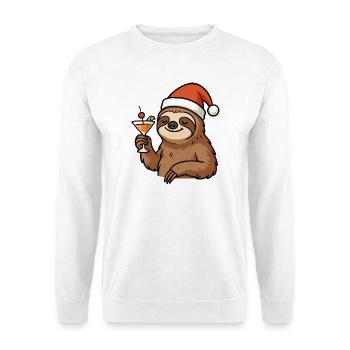 Cocktail de paresseux de Noël - Sweat-shirt Unisexe - blanc - Devant