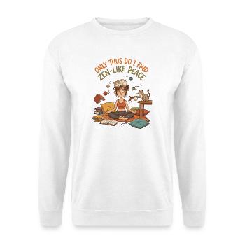Zen Katzen Chaos Yoga - Unisex Pullover - Weiß - Vorne