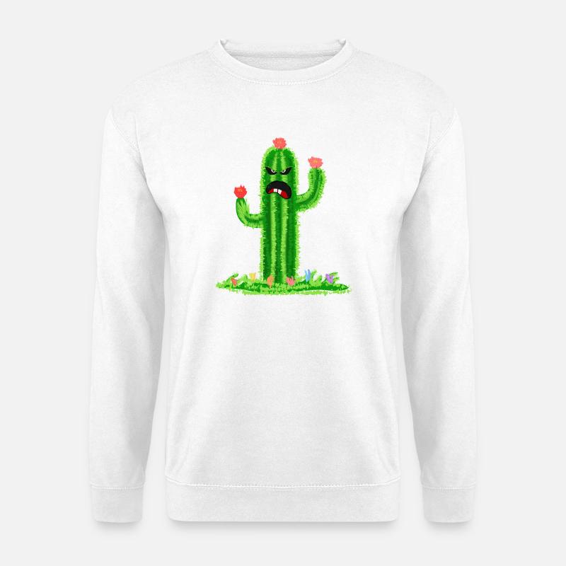 Zorniger Kaktus - Unisex Pullover - Weiß